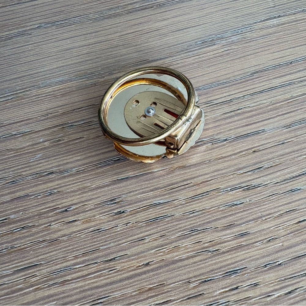 Vintage Gold-Tone Rose Scarf Clip - Picture 8 of 12